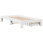 vidaXL Cadre de lit sans matelas blanc 100x200 cm bois de pin massif