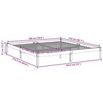 vidaXL Cadre de lit extra long sans matelas 180x210 cm bois massif pin