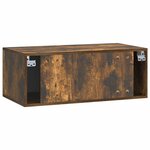 vidaXL Meuble TV mural Chêne fumé 78 5 x 41 x 30 cm Bois d'ingénierie