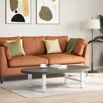 vidaXL Pieds de table basse Blanc 2 pièces 60 x (30-31) cm Acier