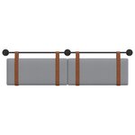 vidaXL Tête de lit suspendue Gris clair PU antique