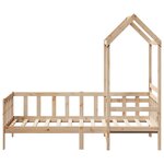 vidaXL Lit de jour avec toit sans matelas 80x200 cm bois massif