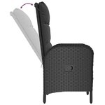 vidaXL Ensemble à manger jardin et coussins 7 Pièces Noir et gris Rotin