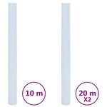 vidaXL Films pour fenêtre 3 Pièces statique dépoli blanc PVC