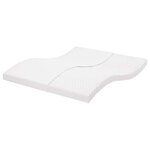 vidaXL Matelas en mousse blanc 160x220 cm 7 zones dureté 20 ILD