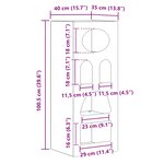 vidaXL Buffet Bois ancien 40 x 35 x 100 5 cm Bois d'ingénierie