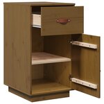 vidaXL Armoire de bureau Marron miel 40x50x75 cm Bois massif de pin