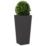 vidaXL Jardinières 2 Pièces noir 35x35x75 cm acier