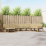 vidaXL Ensemble de canapés d'extérieur 8 Pièces Blanc et Beige