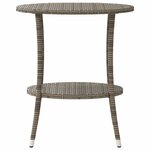 vidaXL Lot de 2 chaises de jardin inclinables avec Table en résine tressée grise