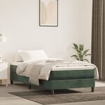 vidaXL Cadre de lit Vert foncé 100x200 cm Velours