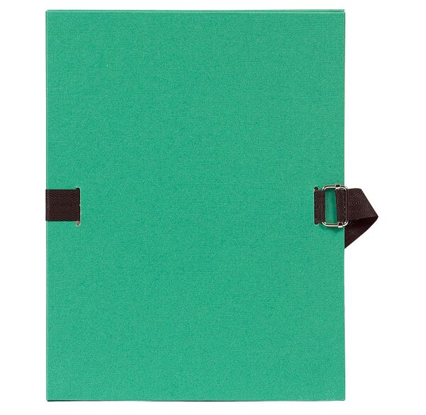 Chemise à dos extensible, papier toilé, coloris vert clair EXACOMPTA