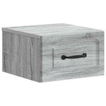 vidaXL Cabinet de chevet mural 2 pc Sonoma gris 34 5 x 33 x 20 cm