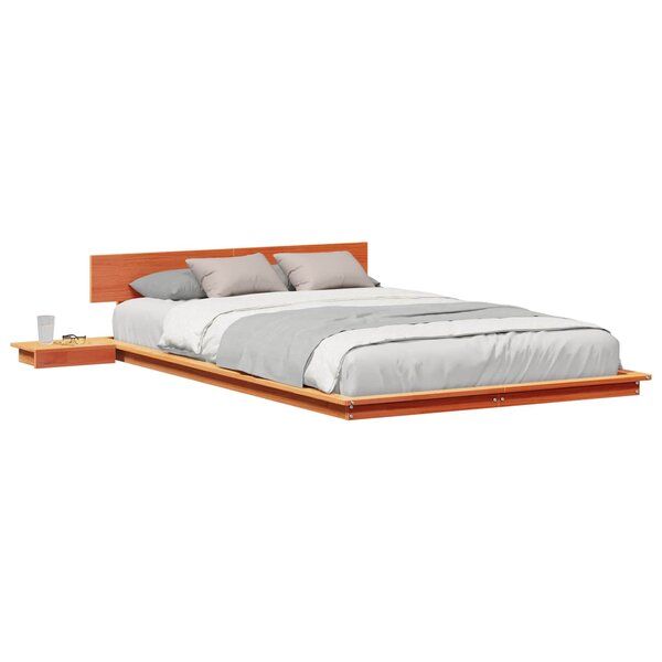 vidaXL Cadre de lit Marron 120 x 200 cm bois
