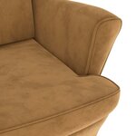 vidaXL Fauteuil marron velours