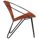 vidaXL Chaise marron cuir véritable