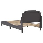 vidaXL Cadre de lit avec LED sans matelas gris 100x200 cm