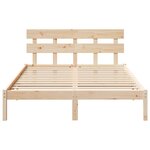 vidaXL Cadre de lit avec tête de lit 150x200 cm Bois de pin massif