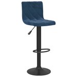 Vidaxl tabourets de bar 2 pcs bleu velours