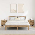 vidaXL Cabinet de chevet 2 Pièces Chêne artisanal 40 x 35 x 47 5 cm
