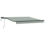 vidaXL Auvent Rétractable Manuel avec LED Vert et Blanc 350x250 cm