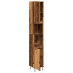 vidaXL Armoire de salle de bain vieux bois 30x30x190cm bois ingénierie