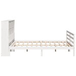 vidaXL Lit bibliothèque sans matelas blanc 180x200 cm bois pin massif