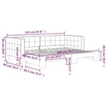 vidaXL Lit de jour avec gigogne sans matelas gris foncé 80x200 cm