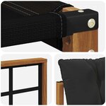 vidaXL Ensemble de canapés d'extérieur 6 pc Naturel et Noir