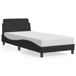 vidaXL Cadre de lit avec tête de lit Noir 80x200 cm Velours