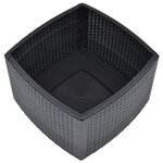 vidaXL Table d'appoint Anthracite 54x54x36 5 cm Plastique