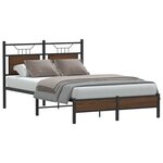 vidaXL Cadre de lit sans matelas chêne marron 120x200 cm