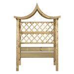 vidaXL Pergola de jardin avec toit et banc Bois de pin imprégné