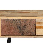 vidaXL Table console Teck massif de récupération 120 x 30 x 76 cm