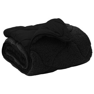 vidaXL Couette d'été 155 x 200 cm Été Noir Respirant