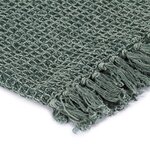 vidaXL Couverture Coton 160 x 210 cm Vert foncé