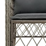 vidaXL Ensemble à manger de jardin 5 Pièces coussins gris résine tressée