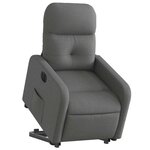 vidaXL Fauteuil inclinable électrique gris foncé tissu