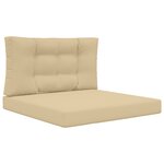 vidaXL Coussin de canapé d'extérieur 2 Pièces Beige Polyester