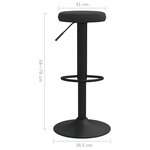 vidaXL Tabourets de bar lot de 2 Noir Velours