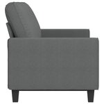 vidaXL Canapé à 3 places Gris foncé 180 cm Tissu