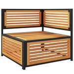 vidaXL Canapé d'angle de jardin avec coussins bois massif d'acacia