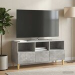 vidaXL Meuble TV 102 x 34 5 x 50 cm Gris béton Bois d'ingénierie
