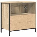 vidaXL Meuble de salle de bain lavabo chêne sonoma 60x34 5x60 cm