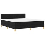 vidaXL Lit à ressort LED avec bandes LED Noir 180 x 200 cm tissu