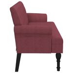 vidaXL Banc avec dossier rouge bordeaux 120x62x75 5 cm tissu