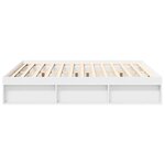 vidaXL Cadre de lit sans matelas blanc 180x200 cm