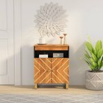vidaXL Armoire latérale marron et noir 60x33 5x75 cm bois de manguier