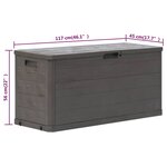vidaXL Boîte de rangement de jardin 280 L Marron