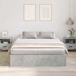 vidaXL Cadre de lit Gris béton 200 x 160 x 31 5 cm Bois d'ingénierie
